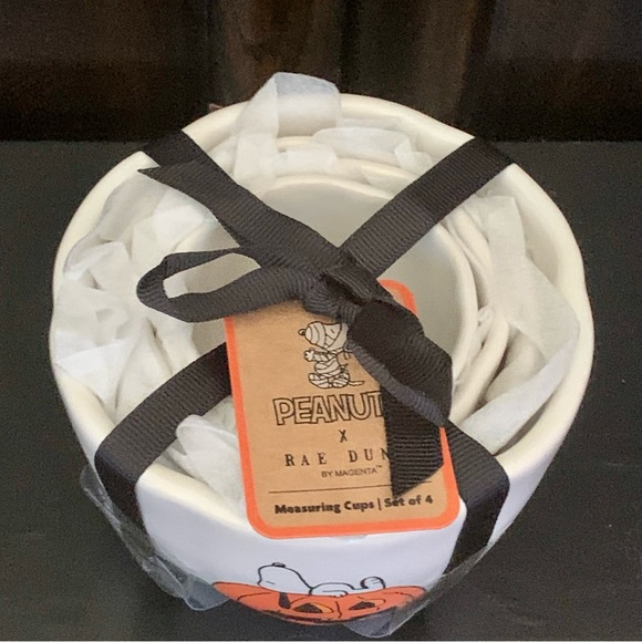 Snoopy Jack O’Lantern Pumpkin Halloween Measuring Cups Set - Rae Dunn Peanuts - Picture 3 of 8